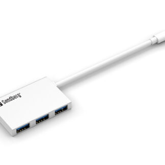 USB-C to 4 xUSB 3.0 Pocket Hub, White