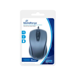 MediaRange Optical 3-button wired mouse, Black