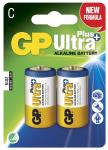 Alkaline batteri - GP Ultra Plus+ C/LR14 2-pak