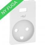 LK FUGA® Afdækning f/Stikkontakt med USB udtag 1,5 modul, lysegrå