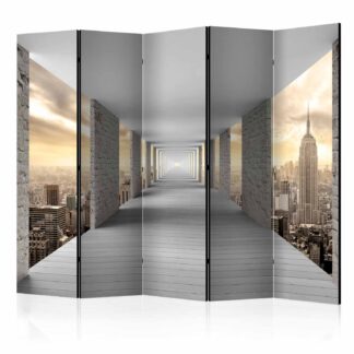 ARTGEIST Skyward Corridor II rumdeler - gul/grå print (172x225)