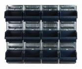 BinKit 12 panel m kasser Raaco panel med 12 lagerkasser
