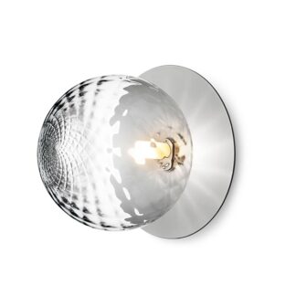 Nuura Liila Væg/Loftslampe Sølv & Klart Glas Stor