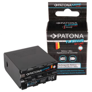 PATONA Platinum Battery f. Sony NP-F970 F960 F950 with LCD incl. Powerbank 5V/2A USB Output 10050mAh micro USB and USB-C Input