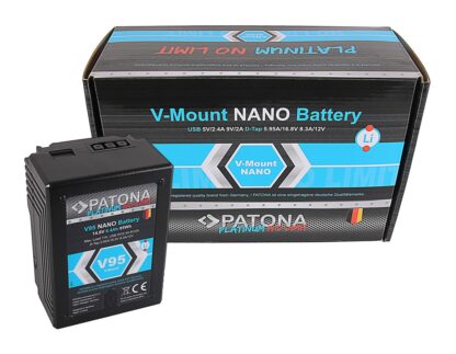 PATONA Platinum NANO V95 V-Mount 95Wh f. Sony DSR 600P 650P 652P HDW 800P PDW 850 BP-150w RED ARRI