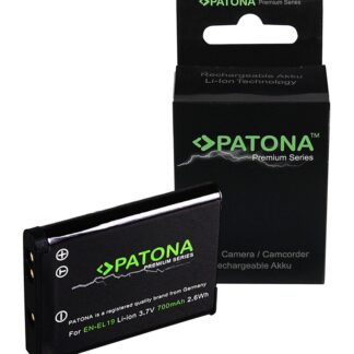PATONA Premium Battery f. Nikon EN-EL19 CoolPix S32 S6400 S3100 S2600