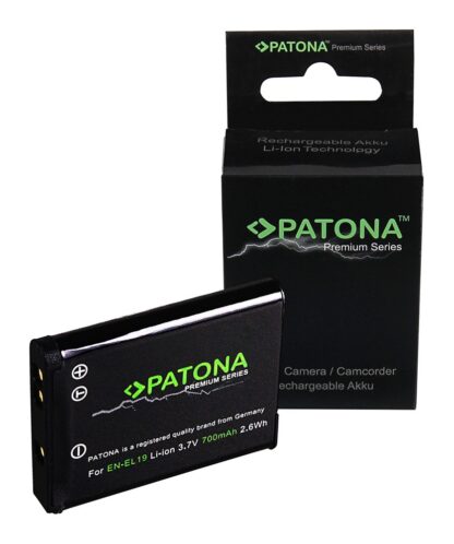 PATONA Premium Battery f. Nikon EN-EL19 CoolPix S32 S6400 S3100 S2600