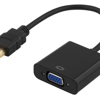 HDMI til VGA adapter kabel - 1080P - Audio 3.5mm tilslutning - Sort