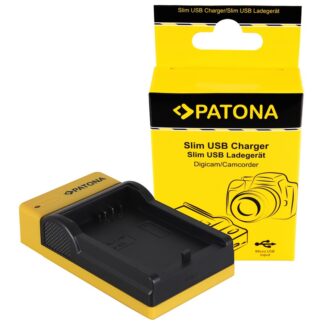 PATONA Slim micro-USB Charger f. Canon LP-E5, EOS 1000D, 450D, 500D