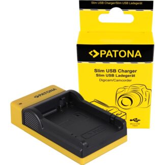 PATONA Slim micro-USB Charger f. Canon LP-E8, LPE8, EOS 550D, 600D, 650D, 700D