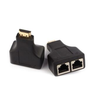 HDMI til 2x RJ45 netværkskabel adapter - Cat 5e/6 . 1080p Fuld HD (2stk.)