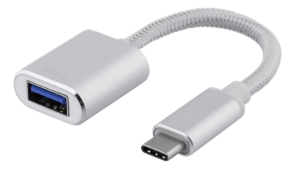USB-C 3.1 (han) til USB-A (hun) OTG adapter kabel - Sort