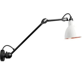 Lampe Gras N304 L40 Væglampe Mat Sort/Mat Hvid/Kobber Hardwired
