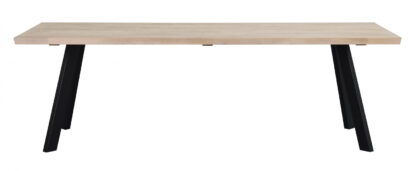 ROWICO Fred plankebord - hvidolieret eg og sort metal (240x100)