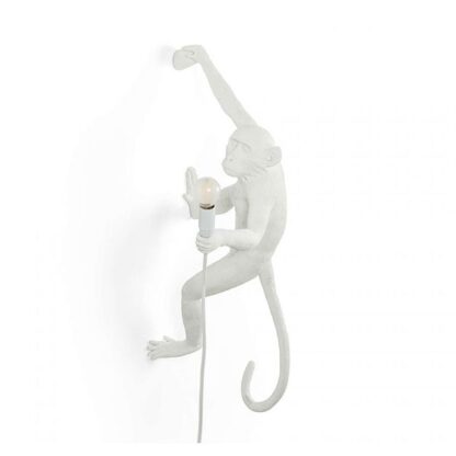 Seletti Monkey Hanging Right Væglampe Hvid Udendørs