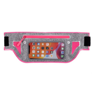 Sports/løbe bæltetaske til iPhone/smartphone op til 165x80 mm - Rosa