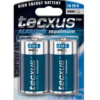 Tecxus Alkaline Maximum D/LR20 Batterier- 2 stk