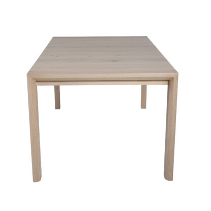 VENTURE DESIGN Slider spisebord, m. 2 tillægsplader - hvidvasket egetræsfiner og egetræ (170x95)
