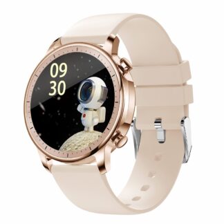 LEMONDA SMART V23 - Smartwatch med Fuld Touch - Bluetooth - Vandtæt - Puls - Blodtryk - Sportsmodes - APP med DANSK SPROG - Guld