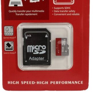 16GB High Speed Micro SDHC Hukommelseskort med SD Adapter