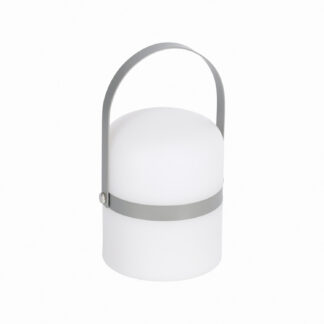 LAFORMA Janvir genopladelig bordlampe - hvid plast og lysegrå metal