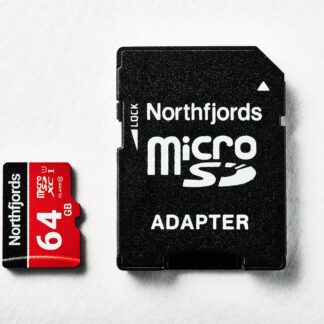 NorthFjords - MikroSD TF hukommelseskort 64GB - Inkl SDHC adapter
