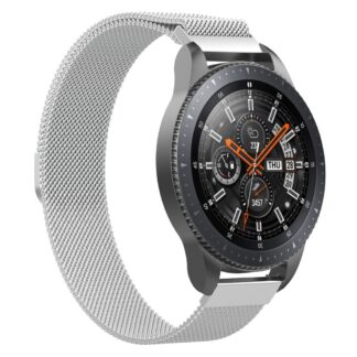 Samsung Galaxy Watch 46mm - Milanese rustfrit stål urrem - Sølv