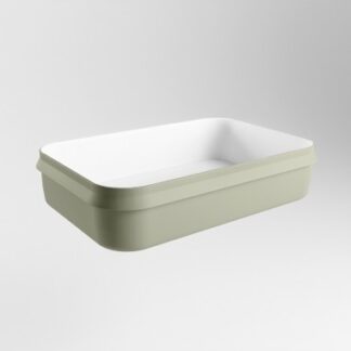 ARVO håndvask 55 x 38 cm Solid surface - Talkum/Armygrøn
