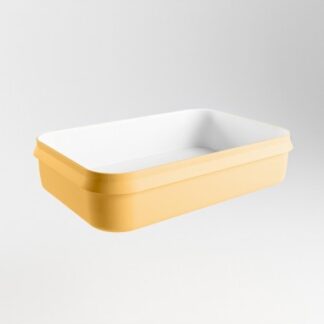 ARVO håndvask 55 x 38 cm Solid surface - Talkum/Okker