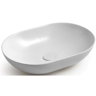BALISONG Bordmonteret håndvask 60 x 40 cm Keramik - Blank hvid