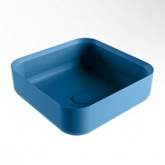 BINX håndvask 36 x 36 cm Solid surface - Jeansblå