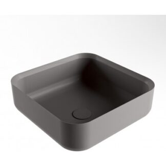 BINX håndvask 36 x 36 cm Solid surface - Mørkegrå