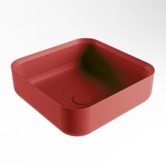 BINX håndvask 36 x 36 cm Solid surface - Rød