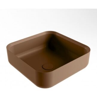 BINX håndvask 36 x 36 cm Solid surface - Rustbrun