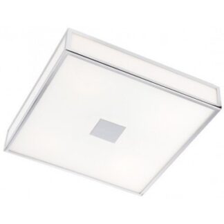 EGO Badeværelseslampe i metal og glas 38 x 38 cm 1 x 30W SMD LED - Krom/Hvid