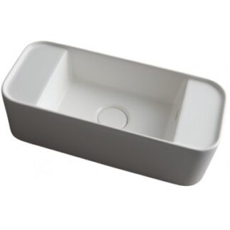 GEO MINI Bordmonteret håndvask 50,5 x 22,5 cm Keramik - Blank hvid
