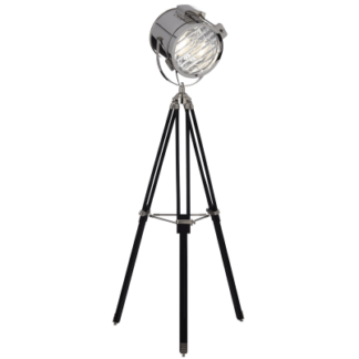 KRAKEN Gulvlampe i metal H175 cm 1 x E27 - Krom/Sort