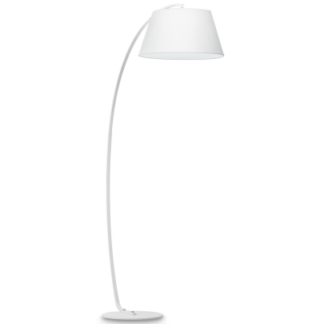 PAGODA Gulvlampe i metal og tekstil H184 cm 1 x E27 - Hvid