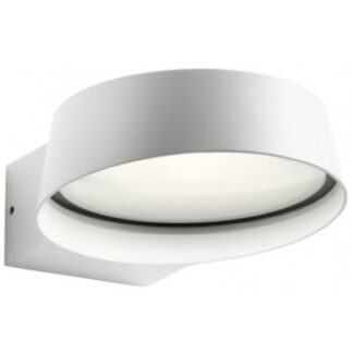 PHASER Væglampe i aluminium og glas B16,2 cm 1 x 12W COB LED - Mat hvid