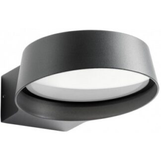 PHASER Væglampe i aluminium og glas B16,2 cm 1 x 12W COB LED - Mat mørkegrå