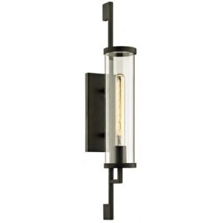 Park Slope væglampe i jern og glas H66 cm 1 x E27 - Sort/Klar
