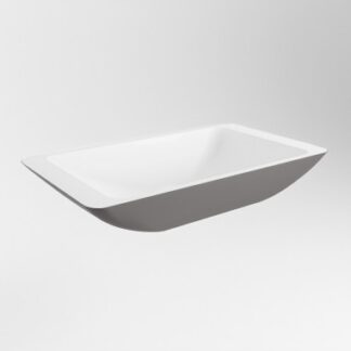 TOPI håndvask 59,5 x 34,5 cm Solid surface - Talkum/Mørkegrå
