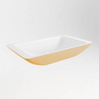 TOPI håndvask 59,5 x 34,5 cm Solid surface - Talkum/Okker