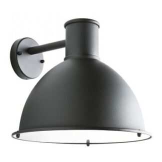 WORK Væglampe i aluminium og polycarbonat H28 cm 1 x E27 - Mat sort