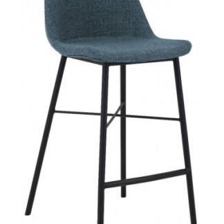 Jade barstol i bomuld H93 cm - Sort/Blå