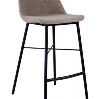 Jade barstol i bomuld H93 cm - Sort/Grå