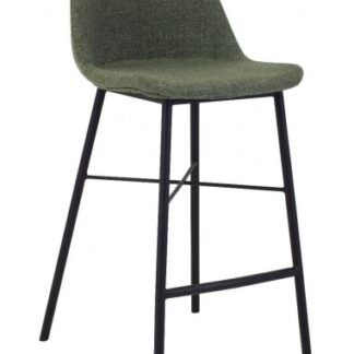 Jade barstol i bomuld H93 cm - Sort/Grøn
