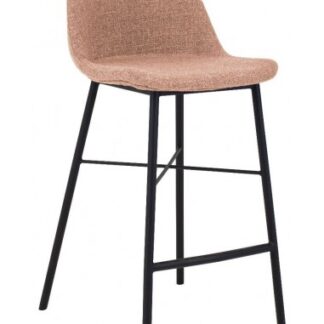 Jade barstol i bomuld H93 cm - Sort/Pink