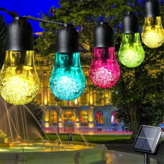COSY udendørs LED lyskæde med solceller - 50 LED lys / 7m - Multifarvet