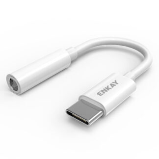 ENKAY AT107 - USB-C til 3.5mm adapter til Høretelefoner - Hvid